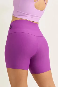 Purple Performance - High Waisted Booty Shorts