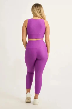 Purple Performance - High Waisted 7/8 Leggings