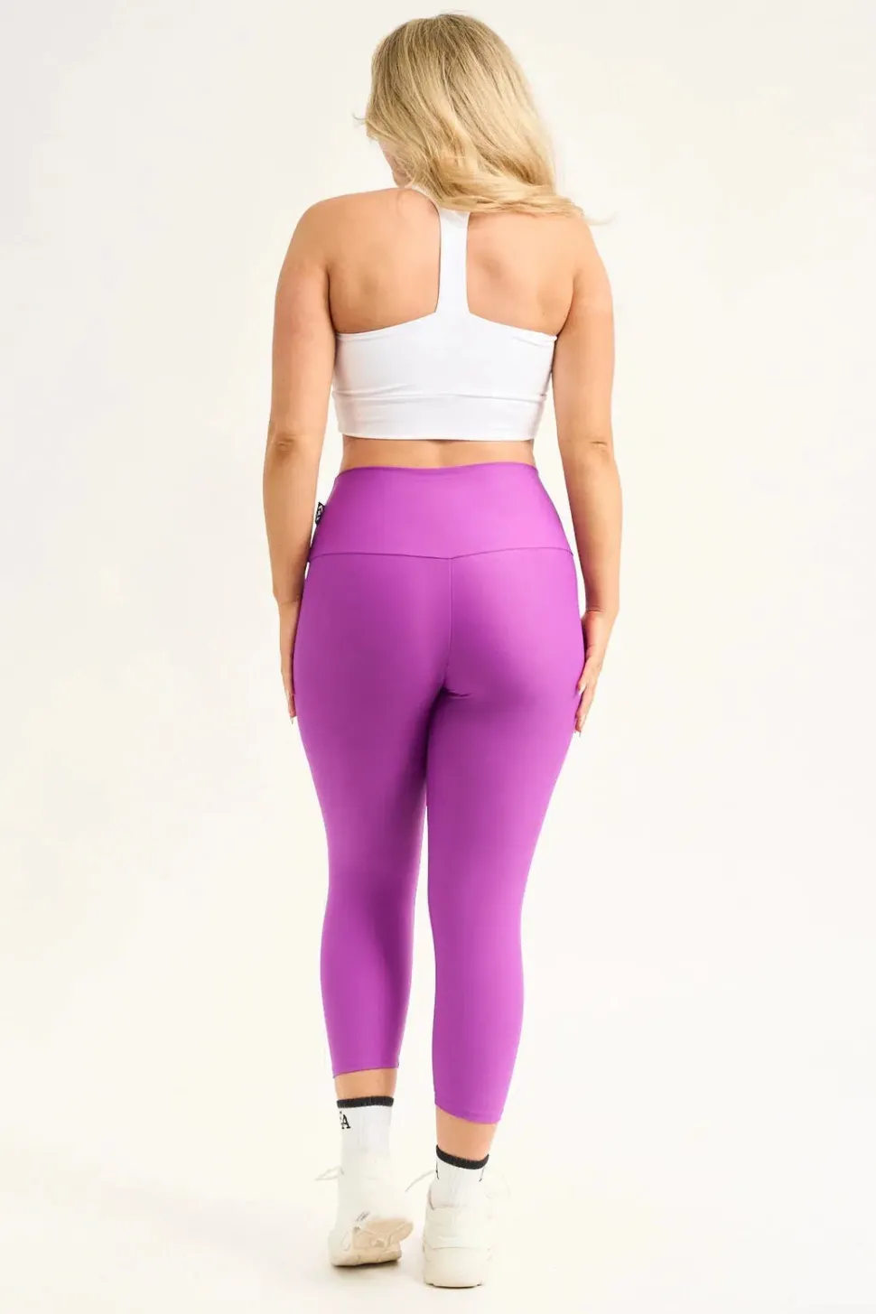 Purple Performance - High Waisted Capri Leggings