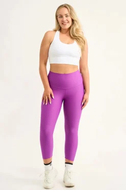 Purple Performance - High Waisted Capri Leggings