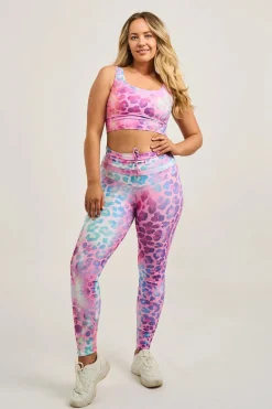 Rainbow Jag Performance - Drawstring High Waisted Leggings