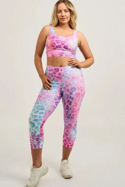 Rainbow Jag Performance - Double Booty Scrunch High Waisted Capri Leggings