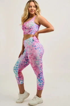 Rainbow Jag Performance - Double Booty Scrunch High Waisted Capri Leggings