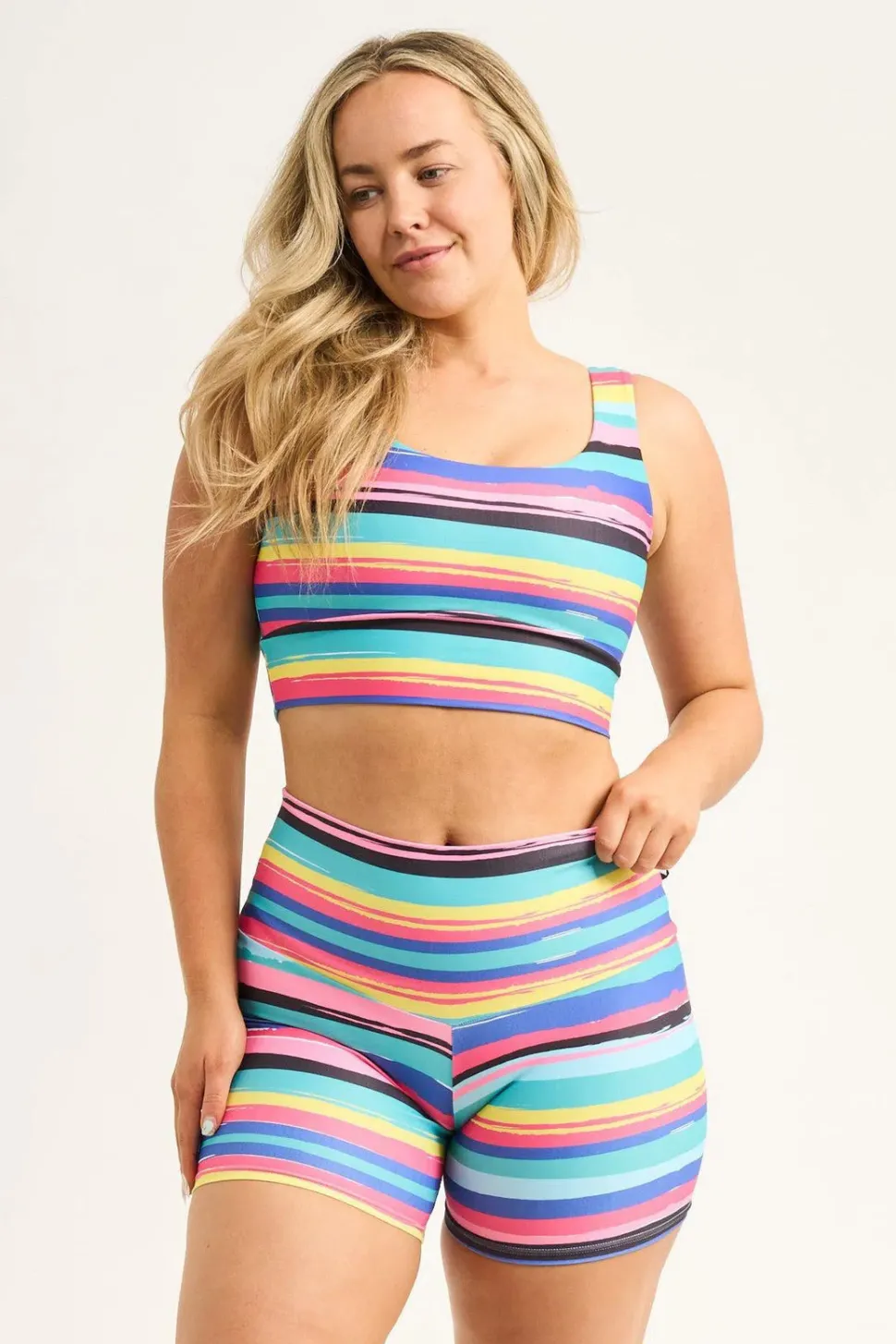 Rainbow Runway Performance - High Waisted Booty Shorts