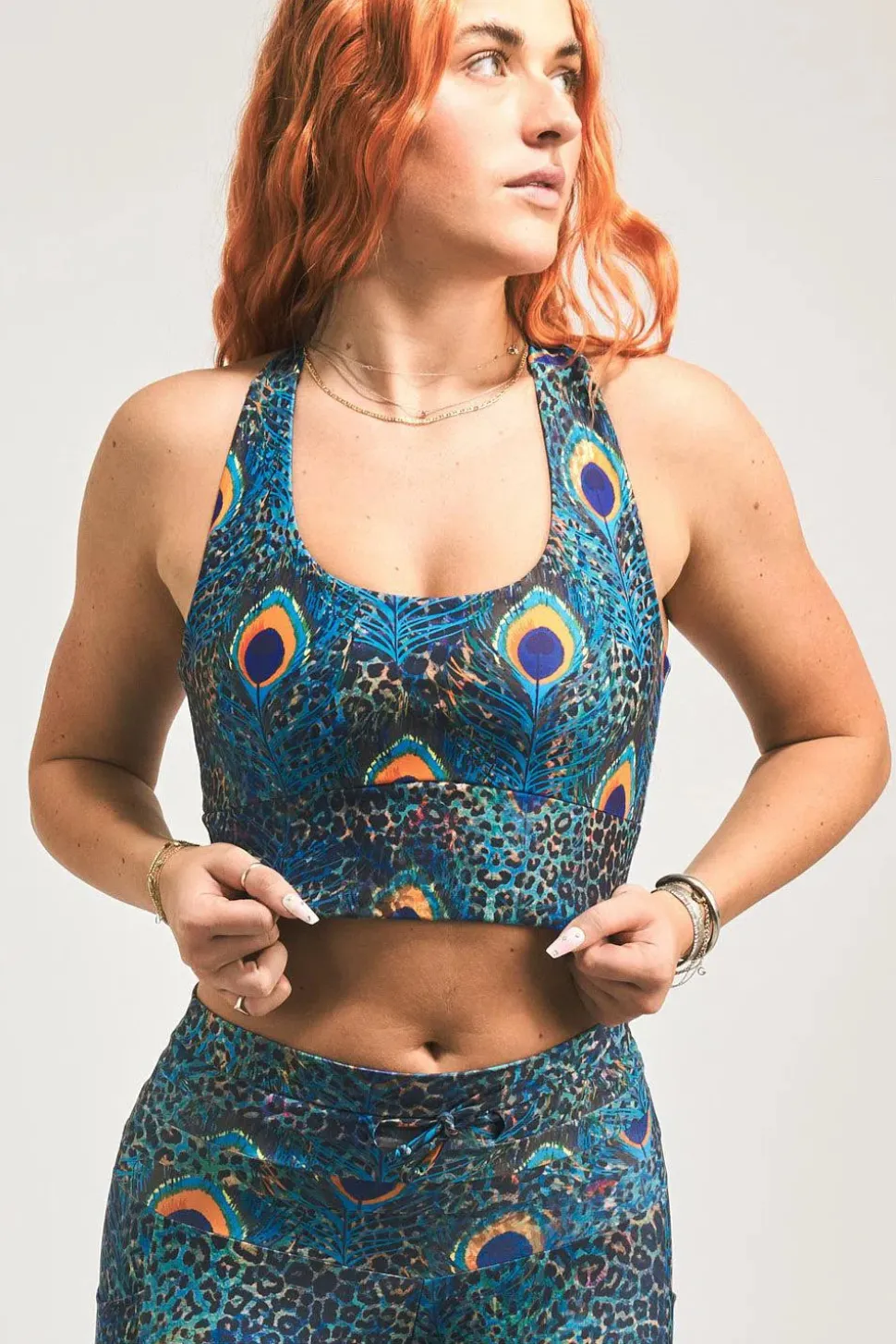 Rock Around The Peacock Performance - T Back Comfort Crop Top