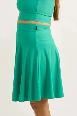 Silky Basketball Palazzo Short - Jade