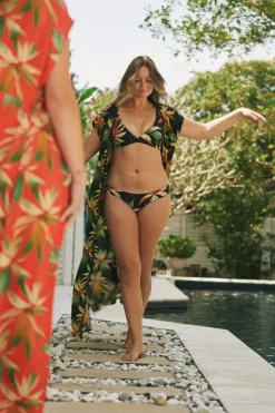 Silky Hipster Bikini Bottom - Black Tropico