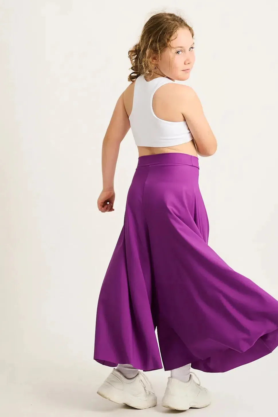 Silky Kids Palazzo Pant - Purple
