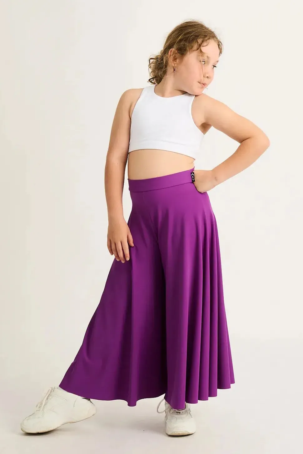 Silky Kids Palazzo Pant - Purple