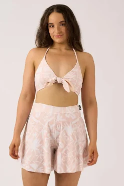 Silky Mini Palazzo Short - Nude Tiki