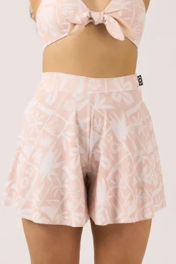 Silky Mini Palazzo Short - Nude Tiki