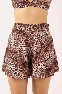 Silky Mini Palazzo Short - Natural Primal Animal