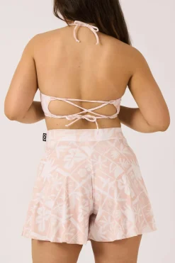 Silky Mini Palazzo Short - Nude Tiki