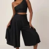 Silky Palazzo Culotte - Black