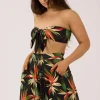 Silky Palazzo Short With Pocket - Black Tropico