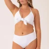 Silky Reversible Bralette Bikini Top - White