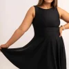 Silky Reversible Comfort Crop Mini Dress - Black