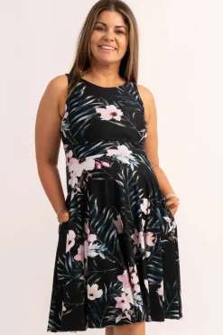 Silky Reversible Comfort Crop Midi Dress W/Pockets - Exotic At Heart