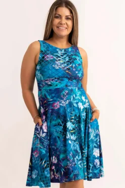 Silky Reversible Comfort Crop Midi Dress W/ Pockets - Mermaid Mafia