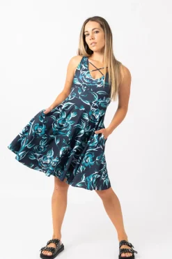 Silky Reversible Comfort Crop Midi Dress W/Pockets - Cruel To Be Kind