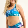 Silky Reversible Cross Over Bikini Top - Mermaid Mafia