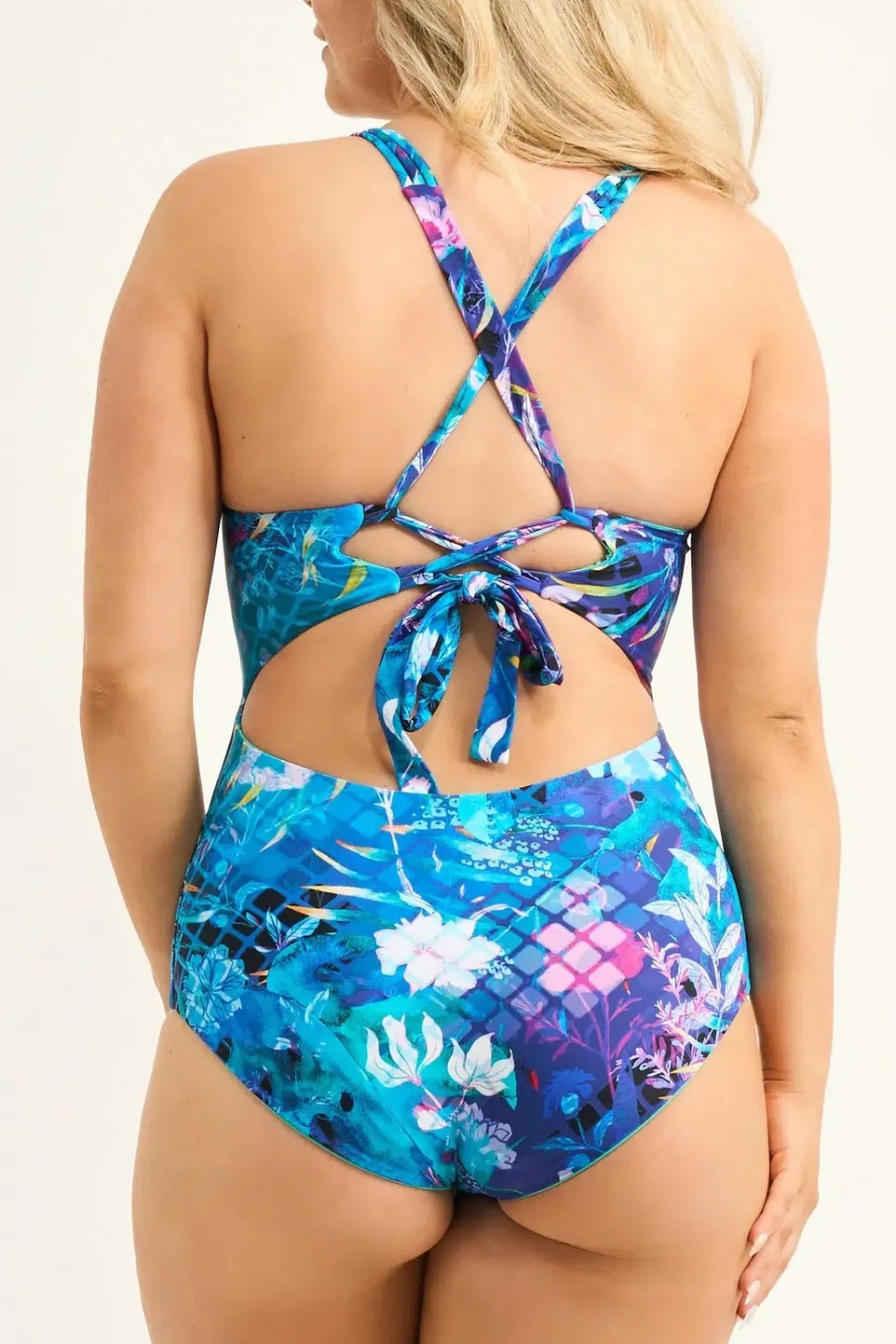 Silky Reversible Cross Over One Piece W/ Extra Coverage Bottoms - Mermaid Mafia