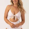 Silky Reversible Cut Out One Piece - Nude Tiki