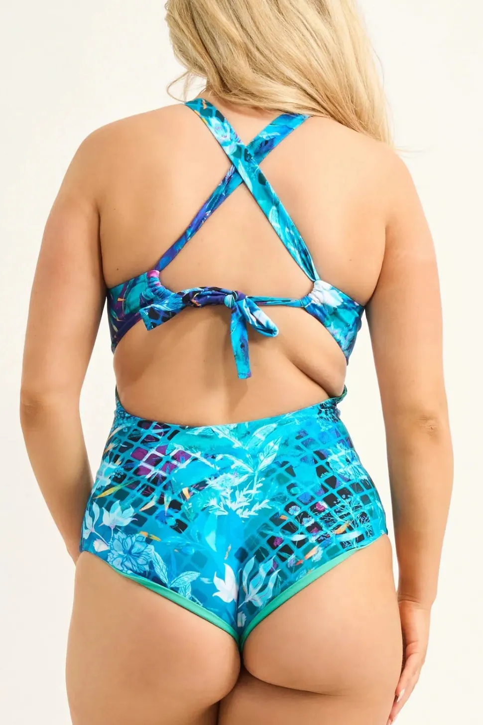Silky Reversible Deep V One Piece W/ Extra Coverage Bottoms - Mermaid Mafia