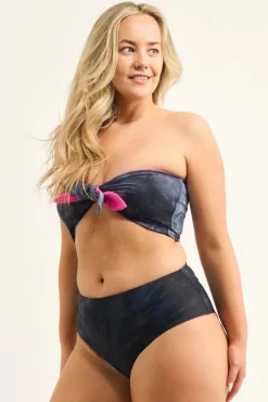 Silky Reversible High Waisted Extra Coverage Bikini Bottoms - Dark And Moody