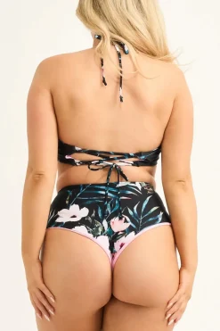 Silky Reversible High Waisted Cheeky Cut Bikini Bottoms - Exotic At Heart