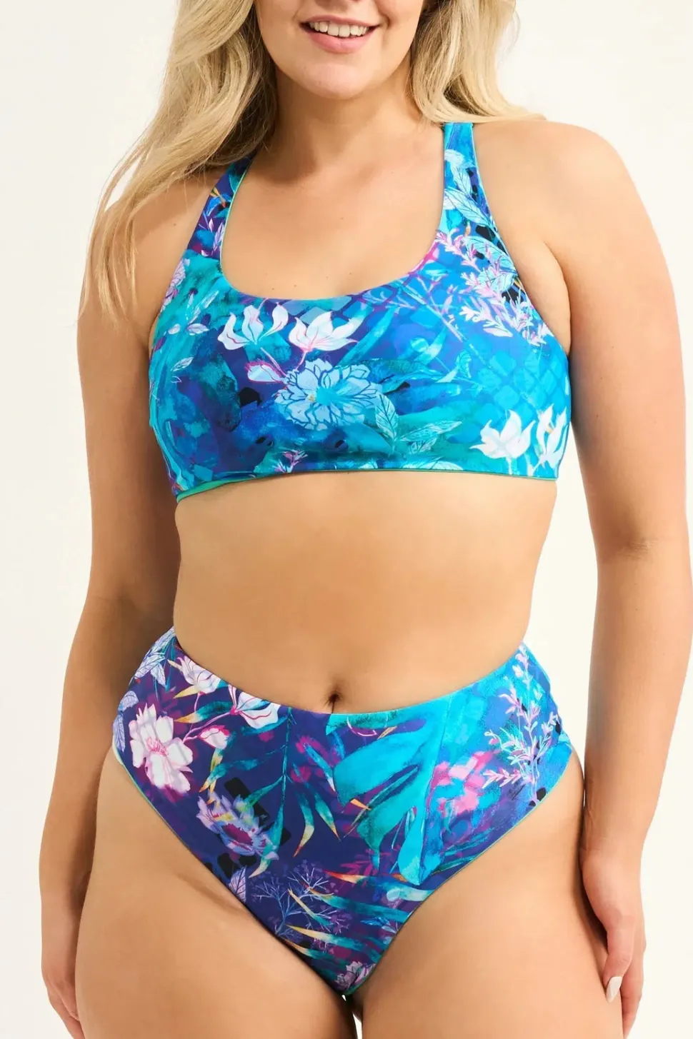 Silky Reversible High Waisted Cheeky Cut Bikini Bottoms - Mermaid Mafia
