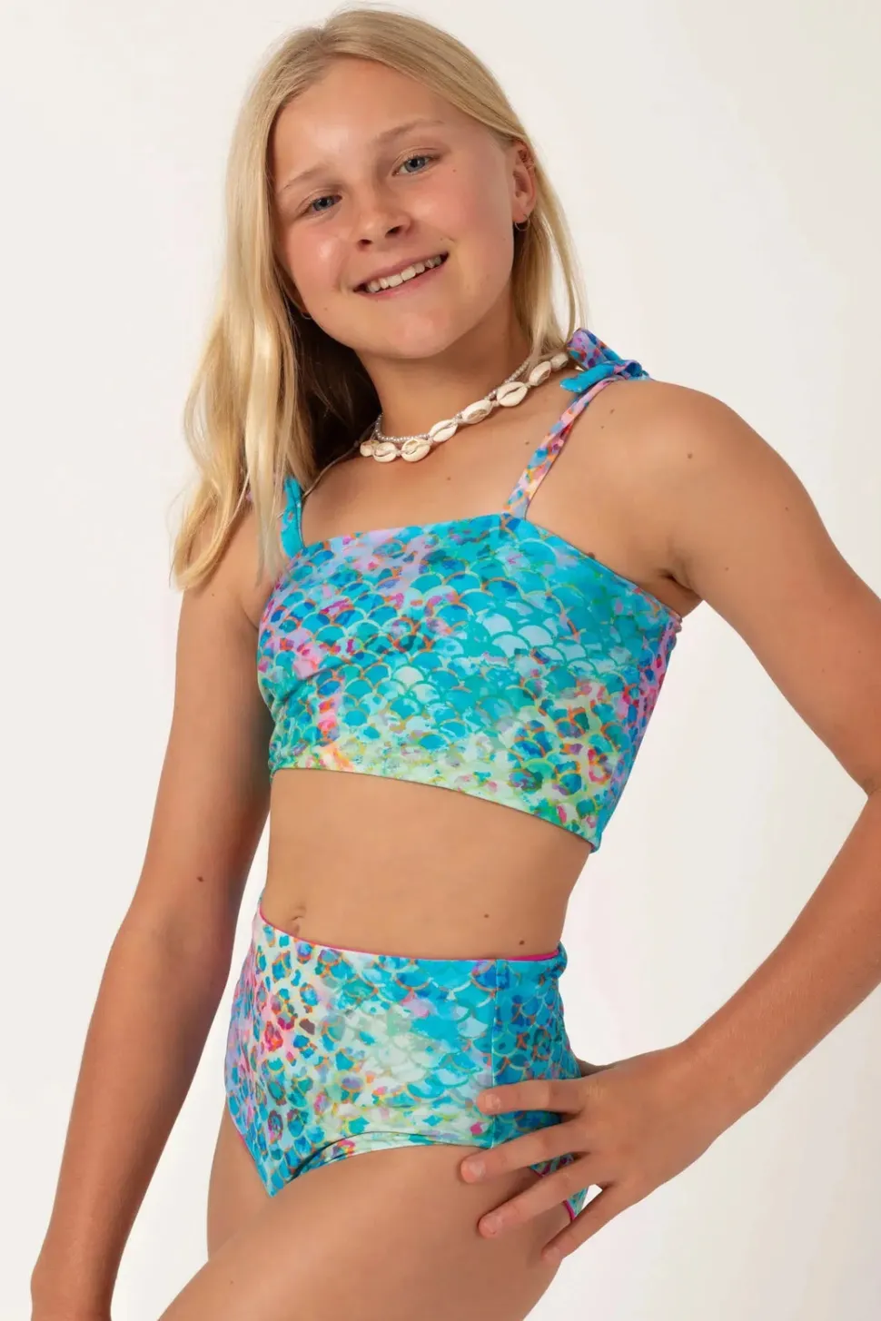Silky Reversible Kids Bikini Bottom - Mermaid Jag