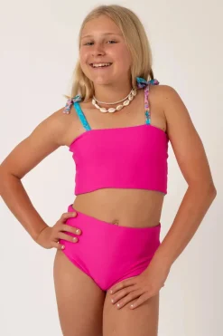 Silky Reversible Kids Bikini Top - Mermaid Jag
