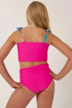 Silky Reversible Kids Bikini Top - Mermaid Jag