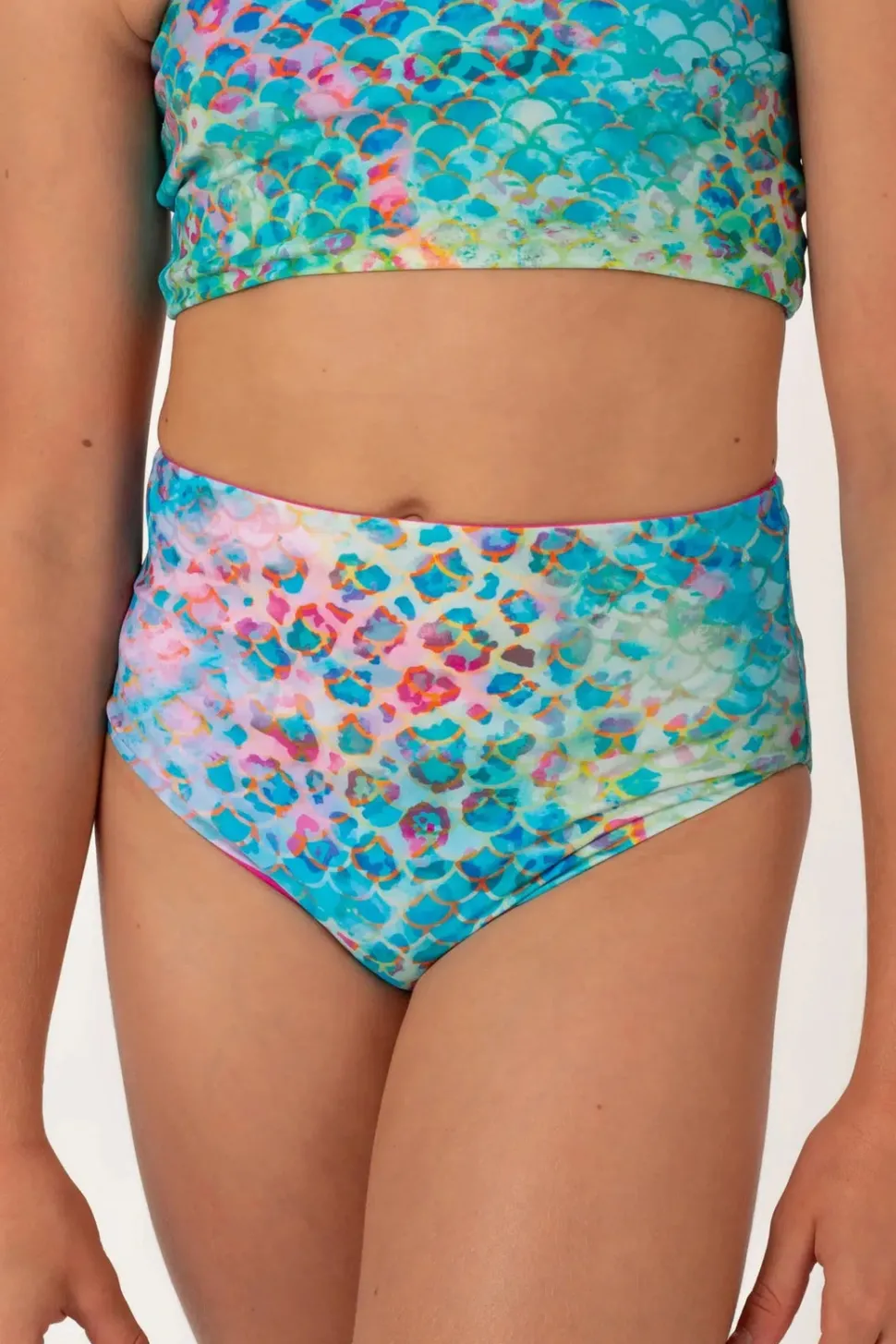 Silky Reversible Kids Bikini Bottom - Mermaid Jag