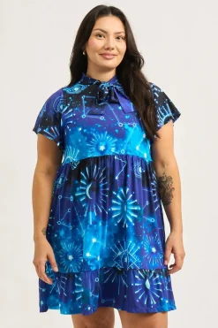 Slinky Silky Boss Bish Tiered Mini Dress - Imagine Nation