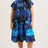 Slinky Silky Boss Bish Tiered Midi Dress - Imagine Nation