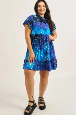Slinky Silky Boss Bish Tiered Mini Dress - Imagine Nation