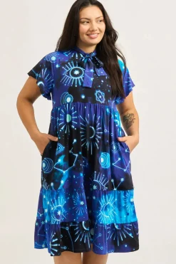 Slinky Silky Boss Bish Tiered Midi Dress - Imagine Nation