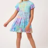 Slinky To Touch Kids Baby Doll Tiered Mini Dress - Mermaid Jag