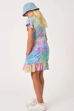 Slinky To Touch Kids Baby Doll Tiered Mini Dress - Mermaid Jag