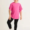 Slinky To Touch Kids Boyfriend Tee - Candy Pink