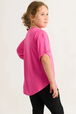 Slinky To Touch Kids Boyfriend Tee - Candy Pink