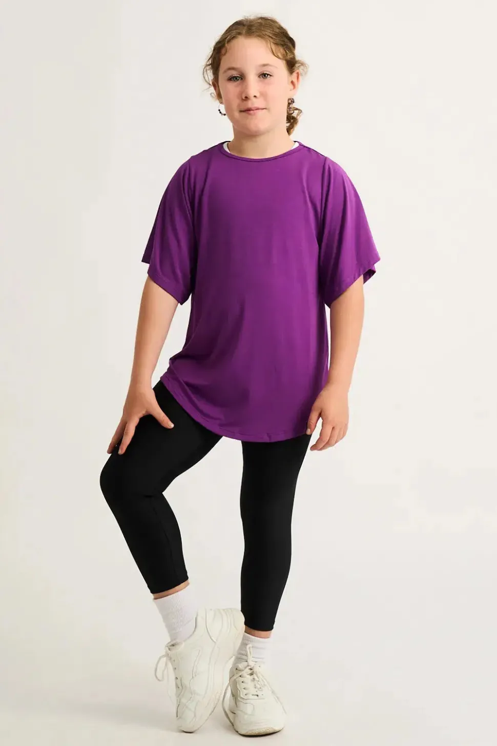 Slinky To Touch Kids Boyfriend Tee - Purple