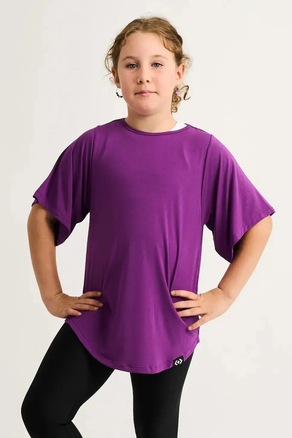 Slinky To Touch Kids Boyfriend Tee - Purple