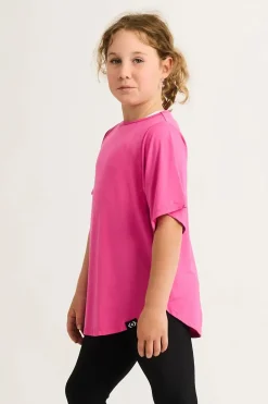Slinky To Touch Kids Boyfriend Tee - Candy Pink