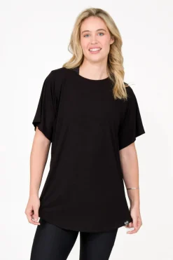 Slinky To Touch Plain Boyfriend Tee - Black