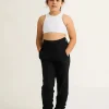 Soft To Touch Kids Jogger Long Tie Sides W/ Pockets - Black Exotic Touch Jag