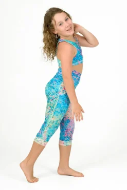 Soft To Touch Kids Jogger Capris - Mermaid Jag