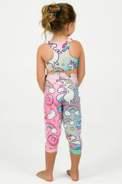 Soft To Touch Kids Jogger Capris - Unicorn